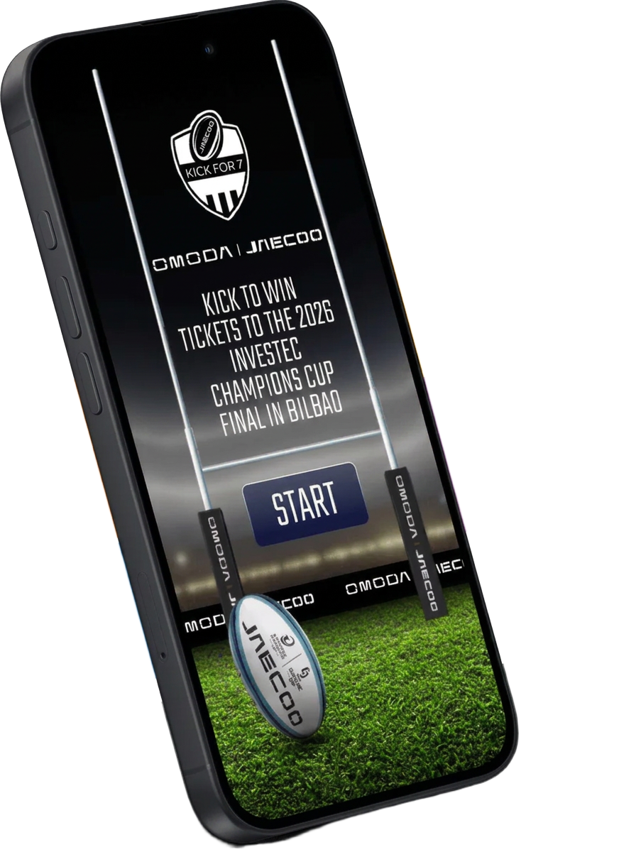 Mobile device with Rugby 7s game